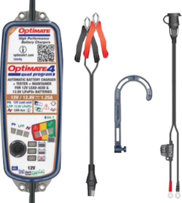 Chargeur maintien charge batterie Optimate 4 Quad Program