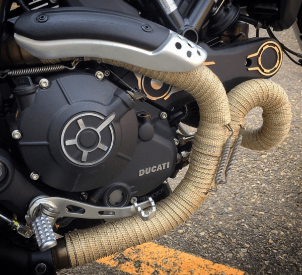 Bande thermique moto, protection thermique échappement moto