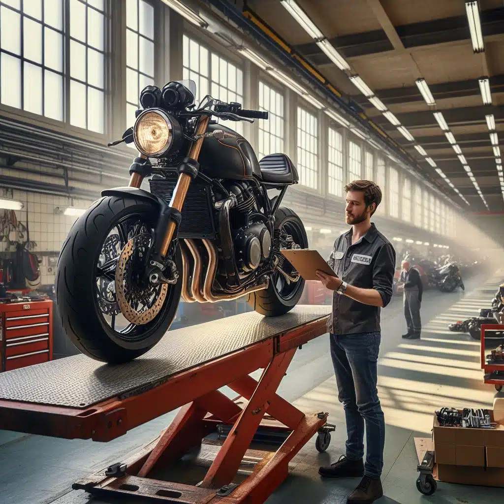 Expertise d'une moto pour le controle technique en Suisse