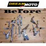 Ensemble pièces moto à thermolaquer