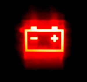 Logo d'indication de batterie faible moto