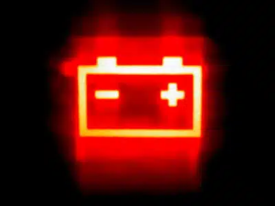 Logo d'indication de batterie faible moto