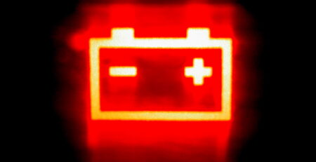 Logo d'indication de batterie faible moto