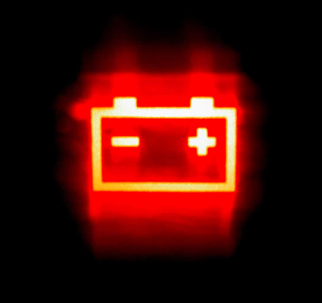 Logo d'indication de batterie faible moto